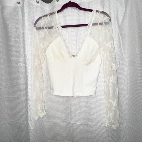 Free People intimately white off duty layering top M NWT - Picture 2 of 6
